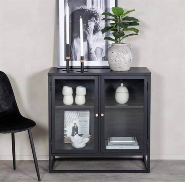 BAKAL Vitrineskab 85x85 Sort
