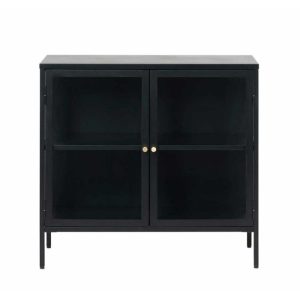 Carmel 2-sektions Skænk i Sort Metal, , , EGET LAGER - Unique Furniture, new
