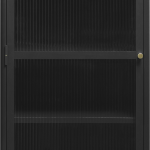 Bronco, Vitrineskab, sort, H160x58x40 cm, glas