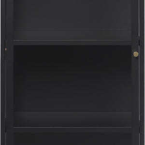 Carmel, Vitrineskab, sort, H160x40x57,5 cm, metal