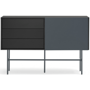 Nube sideboard i metal og melamin B140 cm - Sort/Antracit