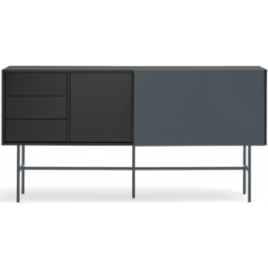 Nube sideboard i metal og melamin B180 cm - Sort/Antracit