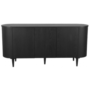 Olivia Sideboard i egetræ og egetræsfinér B180 cm - Sort