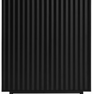 Sierra highboard i metal og mdf finér H130 cm - Sort/Sort