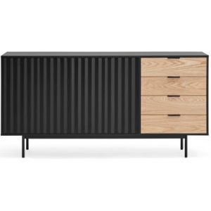 Sierra sideboard i metal og mdf finér B159 cm - Sort/Eg