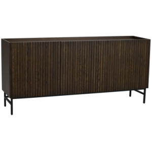 Rowico Halifax skænk i metal, egetræ og egetræsfinér H75 x B160 cm - Sort/Brun