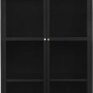 Bronco, Vitrineskab, sort, H190x90x40 cm, glas