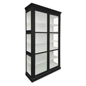 Christiansø Vitrineskab - 212x120x44 cm Sort/Hvid