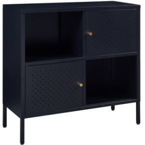 JANA Sideboard i stål H80 x B80 x D35 cm - Sort
