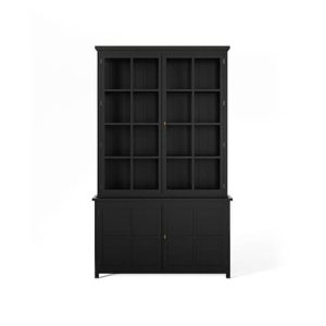 Rhode Island vitrineskab modern black