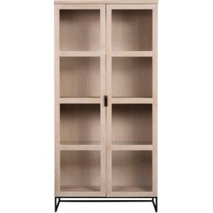 Rowico Everett vitrineskab - lys eg - 195x95