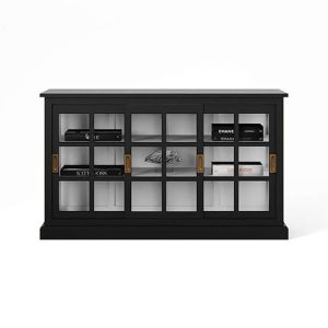 Seethrough skab modern black / classic white
