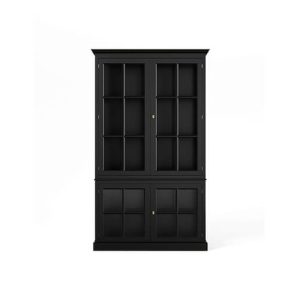 Seethrough vitrineskab modern black