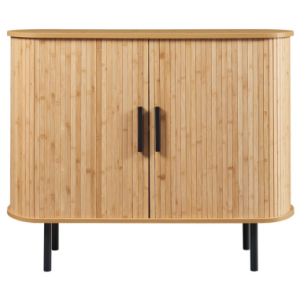 TVEDE Sideboard i metal og MDF H80 x B100 x D40 cm - Sort/Natur