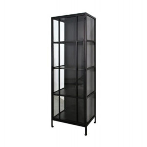Nyråd Vitrineskab i Metal - 60x40x172 cm - Sort