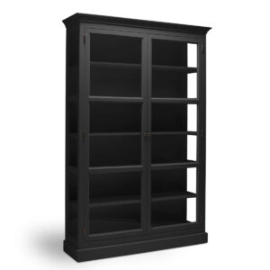 Living Goodies Carlington Original vitrineskab - medium - sort - Sort udvendig / sort indvendig