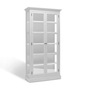 Living Goodies Carlington Original vitrineskab - small - hvid - Hvid udvendig / sort indvendig