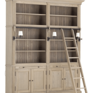 FLAMANT BALMORE Vitrineskab i jern og egetræ med lamper H248 x B218 x D44 cm - Antik eg